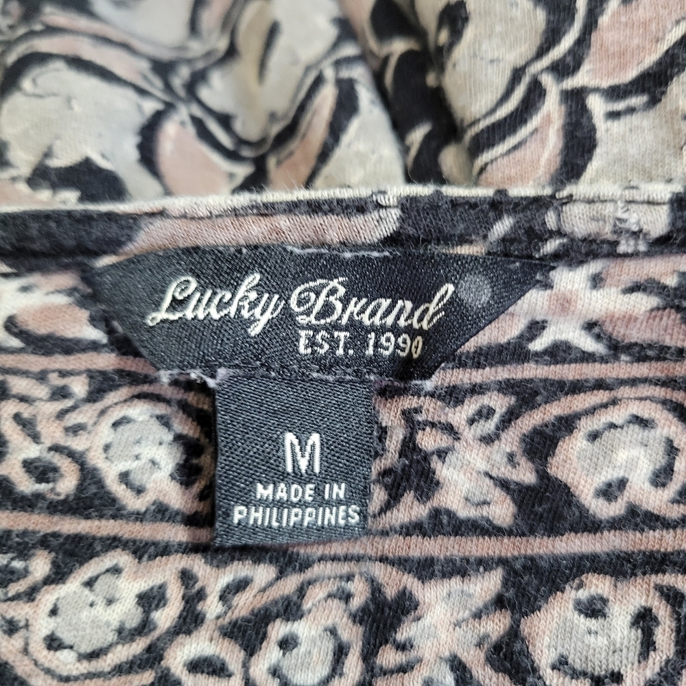 Lucky Brand Floral Print Pullover Blouse - Picture 5 of 5